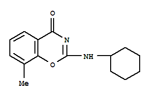 4H-1,3-Benzoxazin-4-one,2-(cyclohexylamino)-8-methyl-