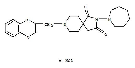 2-(1-Azepanyl)-8-(2,3-dihydro-1,4-benzodioxin-2-ylmethyl)-2,8-diazaspiro[4.5]decane-1,3-dione hydrochloride