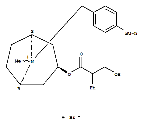 8-Azoniabicyclo[3.2.1]octane,8-[(4-butylphenyl)methyl]-3-(3-hydroxy-1-oxo-2-phenylpropoxy)-8-methyl-,bromide (1:1), (3-endo)-