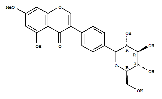 4H-1-Benzopyran-4-one,3-(4-D-glucopyranosylphenyl)-5-hydroxy-7-methoxy-