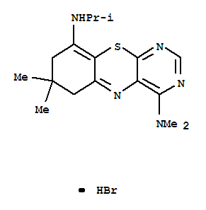 6H-Pyrimido[4,5-b][1,4]benzothiazine-4,9-diamine,7,8-dihydro-N4,N4,7,7-tetramethyl-N9-(1-methylethyl)-, hydrobromide (1:1)