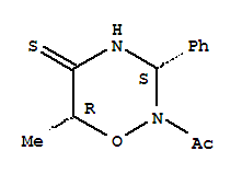 2H-1,2,4-Oxadiazine-5(6H)-thione,2-acetyldihydro-6-methyl-3-phenyl-, (3S-cis)- (9CI)