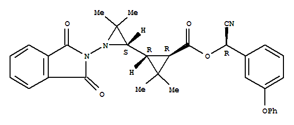 (R)-cyano(3-phenoxyphenyl)methyl (1R,3S)-3-[(2S)-1-(1,3-dioxo-1,3-dihydro-2H-isoindol-2-yl)-3,3-dimethylaziridin-2-yl]-2,2-dimethylcyclopropanecarboxylate