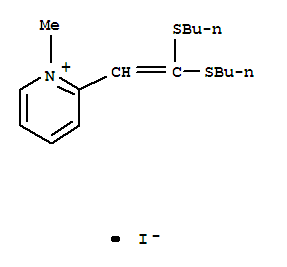 Pyridinium,2-[2,2-bis(butylthio)ethenyl]-1-methyl-, iodide (1:1)