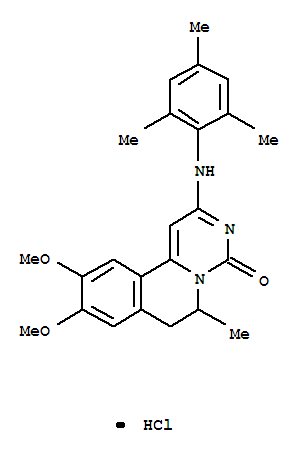 (6R)-9,10-dimethoxy-6-methyl-2-[(2,4,6-trimethylphenyl)amino]-6,7-dihydro-4H-pyrimido[6,1-a]isoquinolin-4-one hydrochloride