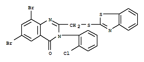 2-[(1,3-benzothiazol-2-ylsulfanyl)methyl]-6,8-dibromo-3-(2-chlorophenyl)quinazolin-4(3H)-one