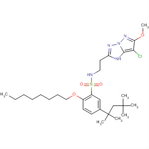 Benzenesulfonamide,N-[2-(7-chloro-6-methoxy-1H-pyrazolo[1,5-b][1,2,4]triazol-2-yl)ethyl]-2-(octyloxy)-5-(1,1,3,3-tetramethylbutyl)-