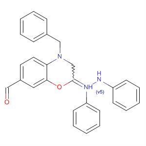 2H-1,4-Benzoxazine-7-carboxaldehyde, 3,4-dihydro-4-(phenylmethyl)-,diphenylhydrazone