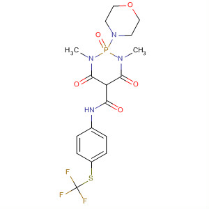1,3,2-Diazaphosphorine-5-carboxamide,hexahydro-1,3-dimethyl-2-(4-morpholinyl)-4,6-dioxo-N-[4-[(trifluoromethyl)thio]phenyl]-, 2-oxide