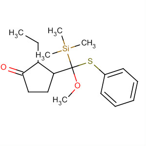 Cyclopentanone, 2-ethyl-3-[methoxy(phenylthio)(trimethylsilyl)methyl]-
