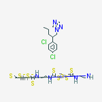 carbamodithioic acid, 1,2-ethanediylbis-, manganese(2+) zinc salt, compd. with 1-[2-(2,4-dichlorophenyl)pentyl]-1H-1,2,4-triazole (2:1:1:1)