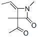 2-AZETIDIN-1-YLNE,3-ACETYL-4-ETHYLIDENE-1,3-DIMETHYL-,(E)-