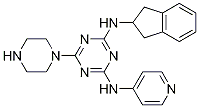 2-n-(2,3-dihydro-1h-inden-2-yl)-6-piperazin-1-yl-4-n-pyridin-4-yl-1,3,5-triazine-2,4-diamine