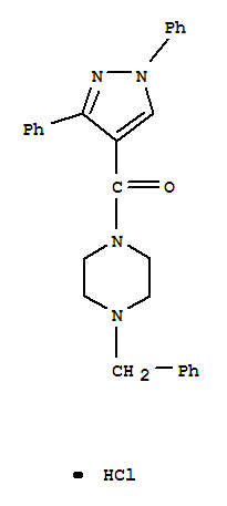 1-benzyl-4-[(1,3-diphenyl-1H-pyrazol-4-yl)carbonyl]piperazine hydrochloride