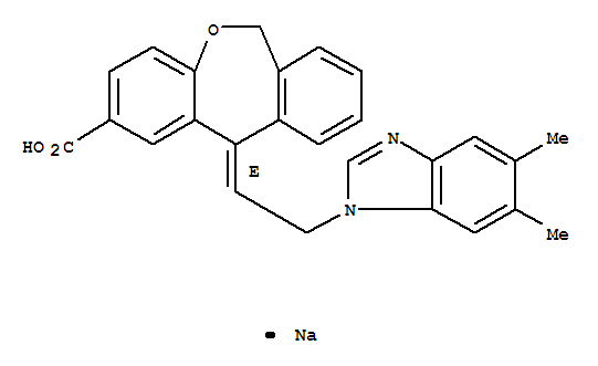 sodium (11E)-11-[2-(5,6-dimethyl-1H-benzimidazol-1-yl)ethylidene]-6,11-dihydrodibenzo[b,e]oxepine-2-carboxylate