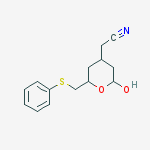 2H-Pyran-4-acetonitrile, tetrahydro-2-hydroxy-6-[(phenylthio)methyl]-
