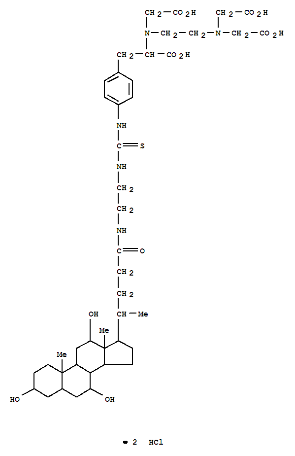 N-carboxymethyl)-N-(2-(bis(carboxymethyl)amino)ethyl)-3-(4-(N-(2-((3,7,12-trihydroxycholan-24-oyl)amino)ethyl)(thioureido)phenyl)alanine