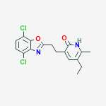 3-[2-(4,7-DICHLOROBENZOXAZOL-2-YL)ETHYL]-5-ETHYL-6-METHYLPYRIDIN-2(1H)-ONE