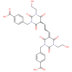 Benzoic acid,4-[[5-[3-[1-[(4-carboxyphenyl)methyl]hexahydro-3-(2-hydroxyethyl)-2,4,6-trioxo-5-pyrimidinyl]-2-propenylidene]tetrahydro-3-(2-hydroxyethyl)-2,4,6-trioxo-1(2H)-pyrimidinyl]methyl]-