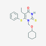 1-[(cyclohexyloxy)methyl]-5-ethyl-6-(phenylsulfanyl)-2-thioxo-2,3-dihydropyrimidin-4(1H)-one