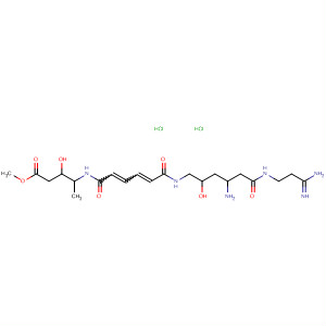 Pentanoic acid,4-[[6-[[4-amino-6-[(3-amino-3-iminopropyl)amino]-2-hydroxy-6-oxohexyl]amino]-1,6-dioxo-2,4-hexadienyl]amino]-3-hydroxy-, methyl ester,dihydrochloride