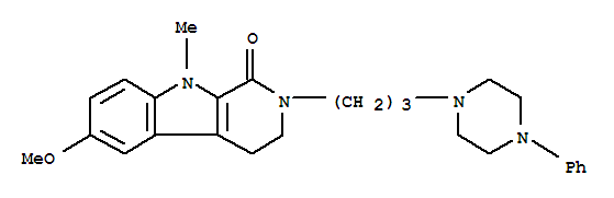 1H-Pyrido(3,4-b)indol-1-one, 2,3,4,9-tetrahydro-6-methoxy-9-methyl-2-(3-(4-phenyl-1-piperazinyl)propyl)-