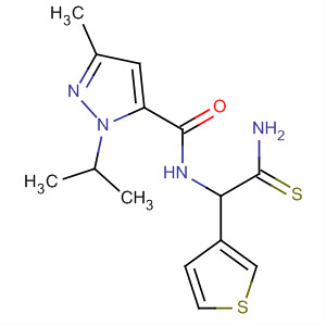 1H-Pyrazole-5-carboxamide,N-[2-amino-1-(3-thienyl)-2-thioxoethyl]-3-methyl-1-(1-methylethyl)-