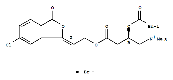 (2R)-4-{[(2Z)-2-(6-chloro-3-oxo-2-benzofuran-1(3H)-ylidene)ethyl]oxy}-N,N,N-trimethyl-2-[(3-methylbutanoyl)oxy]-4-oxobutan-1-aminium bromide