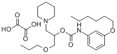 Carbamic acid, (3-(hexyloxy)phenyl)-, 1-(1-piperidinylmethyl)-2-propox yethyl ester, ethanedioate (1:1)