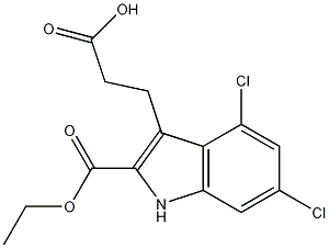 4,6-Dichloro-2-(ethoxycarbonyl)-1H-indole-3-propanoic acid