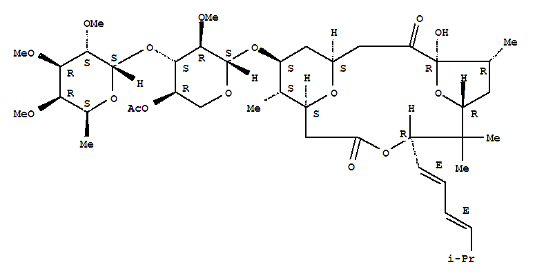 10,17,18-Trioxatricyclo[11.3.1.14,7]octadecane-3,11-dione,15-[[4-O-acetyl-3-O-(6-deoxy-2,3,4-tri-O-methyl-a-L-galactopyranosyl)-2-O-methyl-b-D-xylopyranosyl]oxy]-4-hydroxy-5,8,8,14-tetramethyl-9-[(1E,3E)-5-methyl-1,3-hexadienyl]-,(1S,4R,5R,7R,9R,13S,14S,1