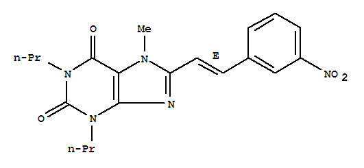 1H-purine-2,6-dione, 3,7-dihydro-7-methyl-8-[(E)-2-(3-nitrophenyl)ethenyl]-1,3-dipropyl-