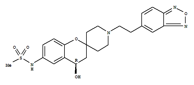 Methanesulfonamide, N-(1'-(2-(2,1,3-benzoxadiazol-5-yl)ethyl)-3,4-dihydro-4-hydroxyspiro(2H-1-benzopyran-2,4'-piperidin)-6-yl)-, (R)-