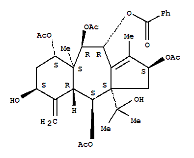 Benz[f]azulene-2,4,6,8,9,10(3H)-hexol,2,4,4a,5,6,7,8,8a,9,10-decahydro-3a-(1-hydroxy-1-methylethyl)-1,8a-dimethyl-5-methylene-,2,4,8,9-tetraacetate 10-benzoate, (2S,3aS,4S,4aR,6S,8S,8aS,9R,10R)-