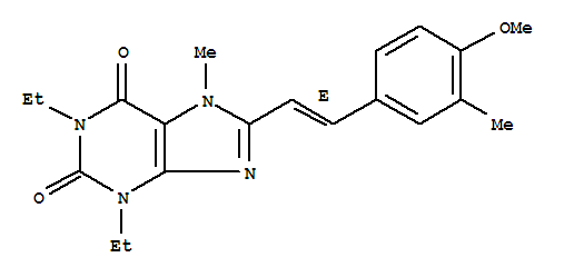 1,3-diethyl-8-[(E)-2-(4-methoxy-3-methylphenyl)ethenyl]-7-methyl-3,7-dihydro-1H-purine-2,6-dione