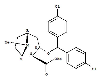 8-Azabicyclo[3.2.1]octane-2-carboxylicacid, 3-[bis(4-chlorophenyl)methoxy]-8-methyl-, methyl ester,[1S-(2-exo,3-endo)]-