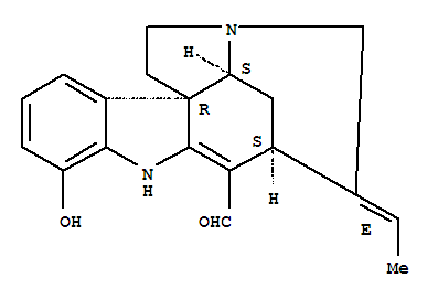 Curan-17-al,2,16,19,20-tetradehydro-12-hydroxy-, (19E)- (9CI)