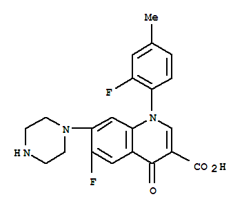 3-quinolinecarboxylic acid, 6-fluoro-1-(2-fluoro-4-methylphenyl)-1,4-dihydro-4-oxo-7-(1-piperazinyl)-