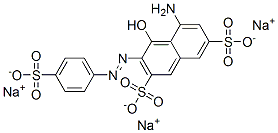 trisodium 5-amino-4-hydroxy-3-[(4-sulphonatophenyl)azo]naphthalene-2,7-disulphonate