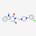 2-{2-[4-(3-chlorophenyl)piperazin-1-yl]ethyl}-4,9-dihydro-1H-beta-carboline-1,3(2H)-dione