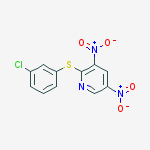 Pyridine, 2-[(3-chlorophenyl)thio]-3,5-dinitro-