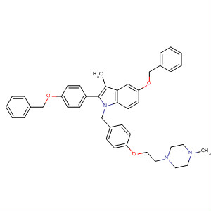1H-Indole,3-methyl-1-[[4-[2-(4-methyl-1-piperazinyl)ethoxy]phenyl]methyl]-5-(phenylmethoxy)-2-[4-(phenylmethoxy)phenyl]-