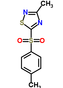 3-methyl-5-[(4-methylphenyl)sulfonyl]-1,2,4-thiadiazole