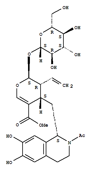 2H-Pyran-5-carboxylicacid,4-[(2-acetyl-1,2,3,4-tetrahydro-6,7-dihydroxy-1-isoquinolinyl)methyl]-3-ethenyl-2-(b-D-glucopyranosyloxy)-3,4-dihydro-,methyl ester, [2S-[2a,3b,4b(R*)]]-