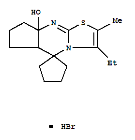 Spiro(cyclopentane-1,5'(8'aH)-cyclopenta(d)thiazolo(3,2-a)pyrimidin)-8'a-ol, 5'a,6',7',8'-tetrahydro-3'-ethyl-2'-methyl-, monohydrobromide