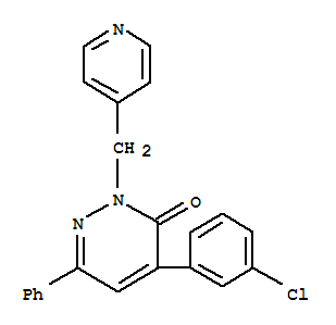 3(2H)-Pyridazinone, 4-(m-chlorophenyl)-6-phenyl-2-(4-pyridylmethyl)  -