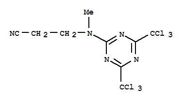 3-{[4,6-bis(trichloromethyl)-1,3,5-triazin-2-yl](methyl)amino}propanenitrile
