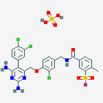 5-[[3-chloro-4-[[2,6-diamino-5-(3,4-dichlorophenyl)pyrimidin-4-yl]methoxy]phenyl]methylcarbamoyl]-2-methylbenzenesulfonyl Fluoride;sulfuric Acid