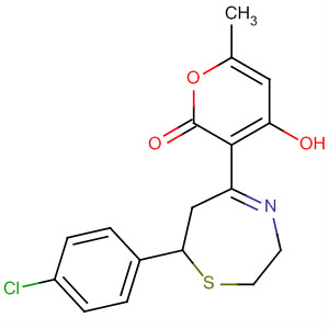 2H-Pyran-2-one,3-[7-(4-chlorophenyl)-2,3,6,7-tetrahydro-1,4-thiazepin-5-yl]-4-hydroxy-6-methyl-