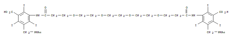 3,3'-[(1,16-dioxo-4,7,10,13-tetraoxahexadecane-1,16-diyl)diimino]bis{5-[(acetylamino)methyl]-2,4,6-triiodobenzoic acid}